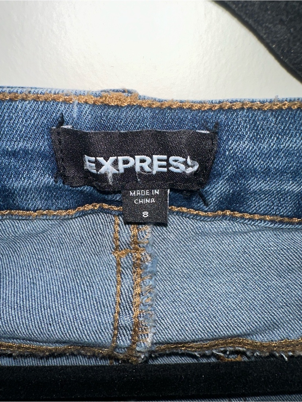 Express Women's Dark Blue Flare Jeans - Picture 9 of 9